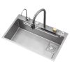 New Design Handmade Waterfall Kitchen Sink Stainless.jpg 800x800