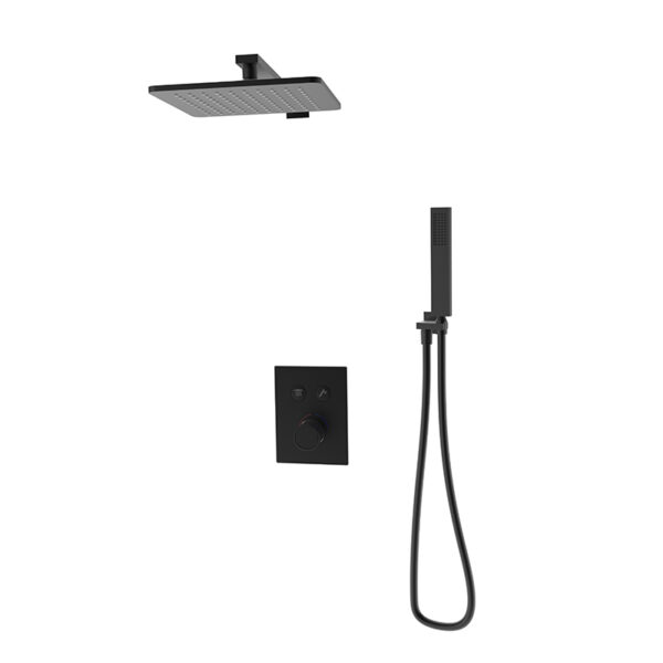 New Design Luxury Bathrooms Modern 2-Function Wall-Mounted Shower Set Hidden Installation for Hotels