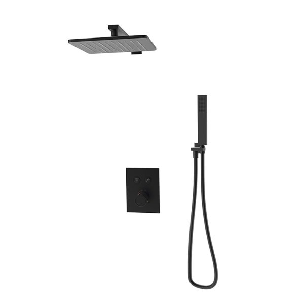 New Design Luxury Bathrooms Modern 2-Function Wall-Mounted Shower Set Hidden Installation for Hotels