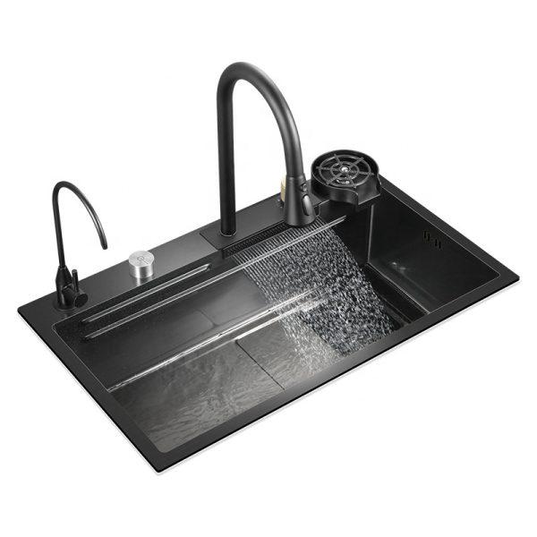 New Product Nndercounte Nano Stainless Steel Flying Rain Waterfall Sink Household Dishwashing Sink