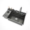 Smart Kitchen Nano Honeycomb Stainless Steel Sink with Waterfall Faucet for Hotel Undermount Kitchen New Trend Black Smart Kitchen Nano Honeycomb New Trend Black Smart Kitchen Nano Honeycomb