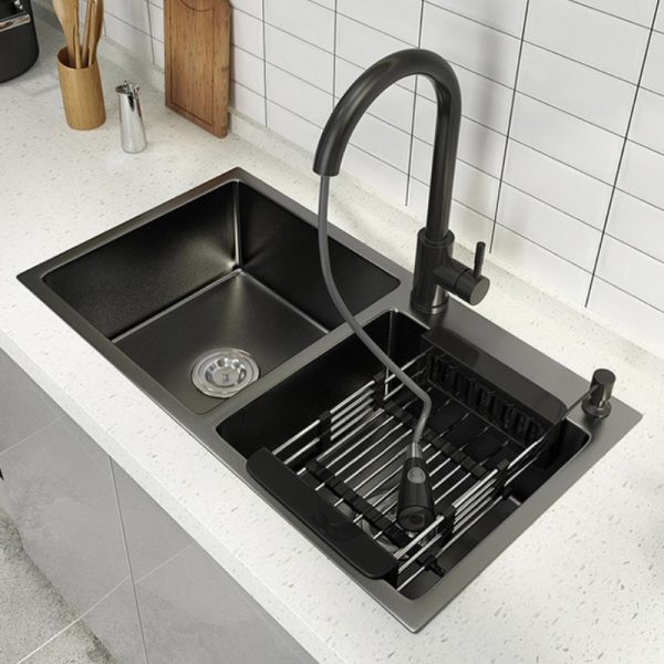 Single Bowl 201 304 Stainless Steel European Kitchen Basin Undermounted Sink Stainless