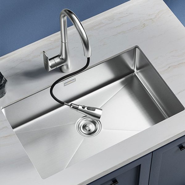 Quality Stainless Steel Sink  Handmade Pedestal House Kitchen Sink Rectangular Steel Kitchen Sink