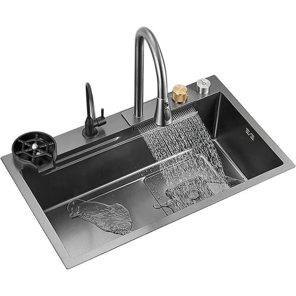 Supplies Raindance Faucet + Cup Washer + Console Control+ Water Purification Faucet Nano Thickened Stainless Steel Sink