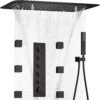 Oil Rubbed Bronze Thermostatic Shower System Rainfall