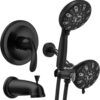 On Sales Matt Black Concealed Shower Sets