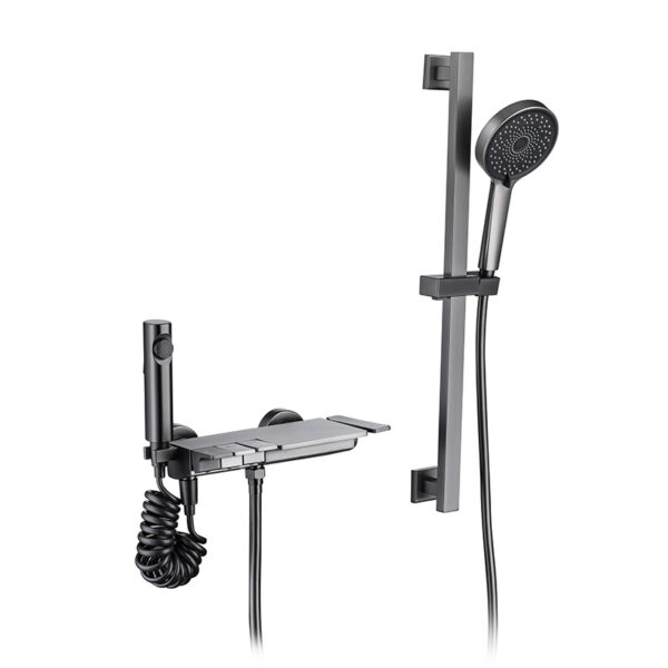 Polished Brass Triple Chrome Finish Bath Shower Faucet Thermostatic Hot/Cold Double Switch Copper Bathroom Shower Suit