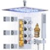 Polished Chrome Shower System with 6 Body