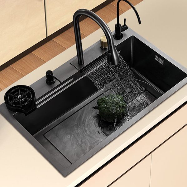 Kitchen Sink Hot Sale Stainless Steel Deep Basin Nano Double Bowl Undermount Handmade