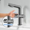 Pull Out Sprayer Bathroom Faucet Infrared Sensor