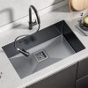 Rectangular Under Mount Single Bowl Handmade Stainless.jpg 800x800