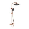 Rose Gold Round Contemporary Shower System Polished