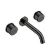 Round Dual Handles Wall Mounted Hot and