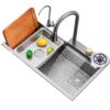 Single Bowl Grey Stainless Steel 304 Square