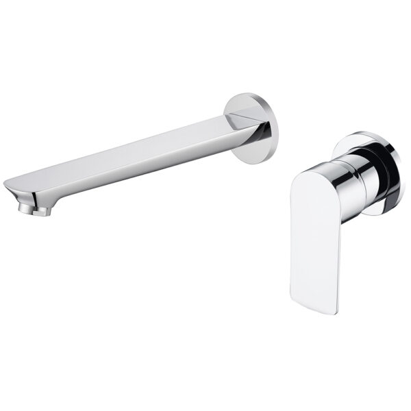 Single Handle Wall Mounbted Chrome Brass Tap Hot and Cold Bathroom Faucets