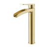 Single Hole Brushed Gold Brass Basin Faucet