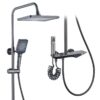 Square Rainfall Shower Head Modern Four function
