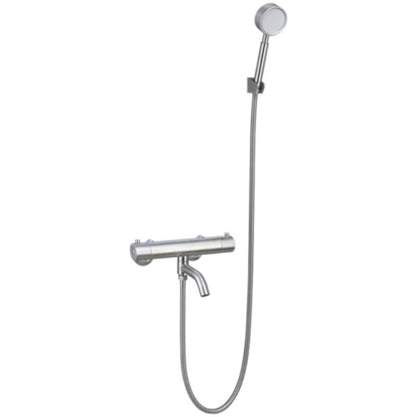 Stainless Steel Exposed Bath Shower Column Set Bathroom Faucet & Shower Hose Brauseset De Ducha