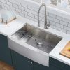 Steel Kitchen Sink 33 x22 x10 Undermount