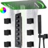 Super Large Shower System Black 27 95inch