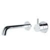 Two Holes Copper Chrome Polished Wall Mounted