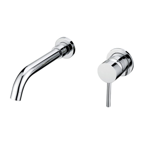 Two Holes Wall Hung Chrome Bathroom Basin Mixer Taps for Sink Top Mounted Wall Mounted Taps