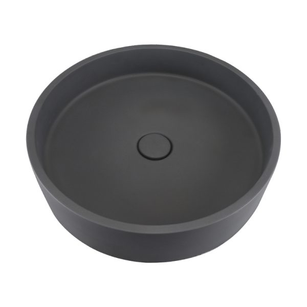 Modern Wash Basin Black Above Counter Bathroom Concrete Sink