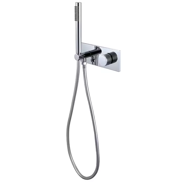 Chrome Mixing Valve Wall Mounted Shower Head Set Bathroom