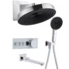 WEIHAO Modern Chrome Rain Shower System Complete