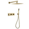 WEIHAO Wall Mounted Brushed Gold Shower System