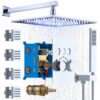 Wall Mount Chrome Shower System with Body