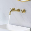 Wall Mount Luxury Gold Faucet Bathroom Basin