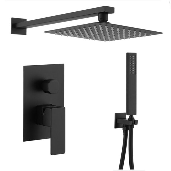 Wall Mount Rainfall Showers Set Concealed Rain Shower Bathroom Shower Faucet Set Mixer Tap
