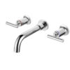 Wall Mounted Double Handle Chrome Brass Basin