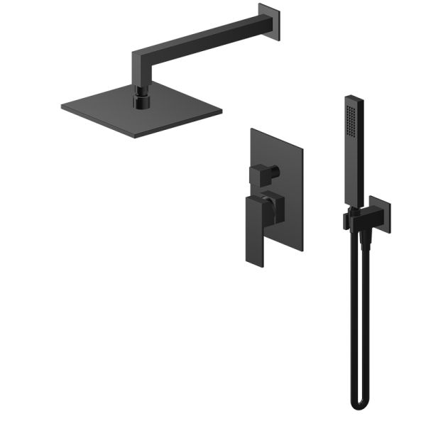 Contemporary Wall Mounted Concealed Shower Set Bathroom Mixer Tap Bathroom Shower Set