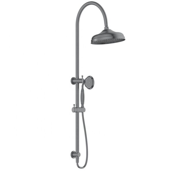 OEM ODM Watermark Gun Metal Brushed Rain Shower System Rainfall Faucet Set Mixer