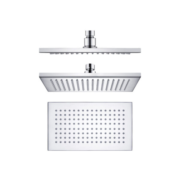Overhead Rain Shower Faucet Ceiling Mounted Shower System Square Bathroom Shower Complete Set