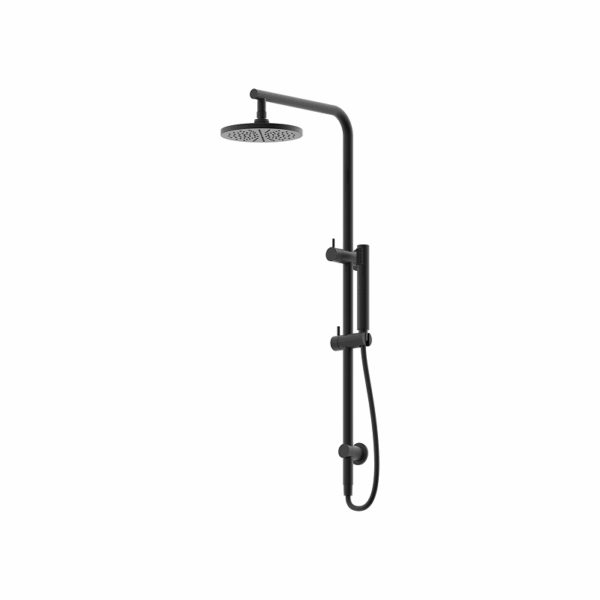 Wall Mounted Dual Handle 2 Way Shower Faucet With Sliding Bar Bathroom Rain Shower Complete Set