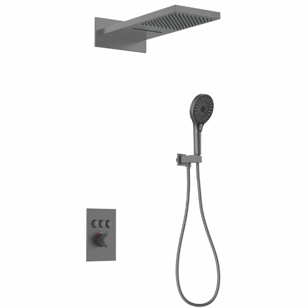 Weihao 3 Functions Exposed Bathroom Shower Set Wall Mounted Shower System Bathroom Shower Faucets