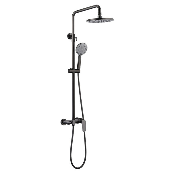 Weihao Bathroom Rainfall Shower Faucet Wall Mounted Thermostatic Shower System with Handheld Shower Head