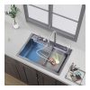Whale Flying Rain Waterfall Kitchen Sink with 1