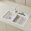 White Chinese Style Large Single Bowl Kitchen