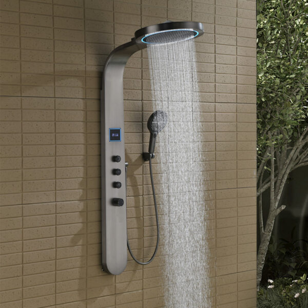 Wholesale New Product Multifunctional Wall Mount LED Shower System Thermostatic Shower Set