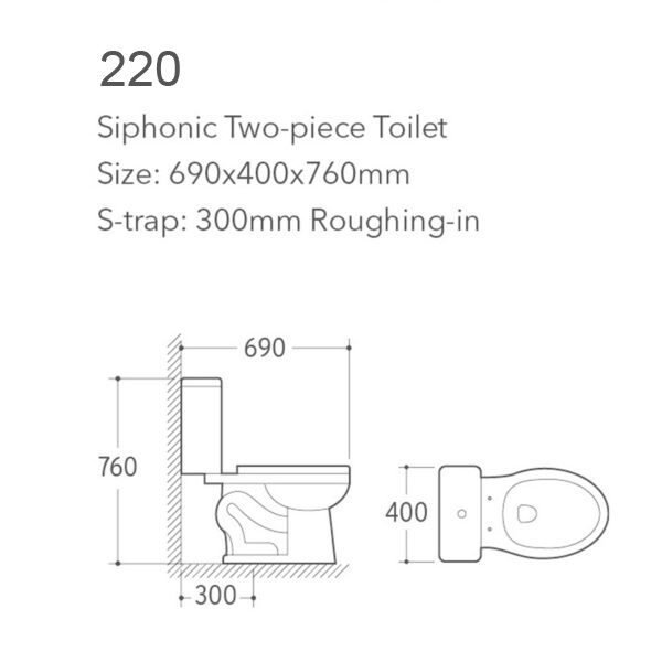 New Classic Rimless Back To Wall WC Toilets Bathroom Gravity Flushing Two Piece Toilet Bowl